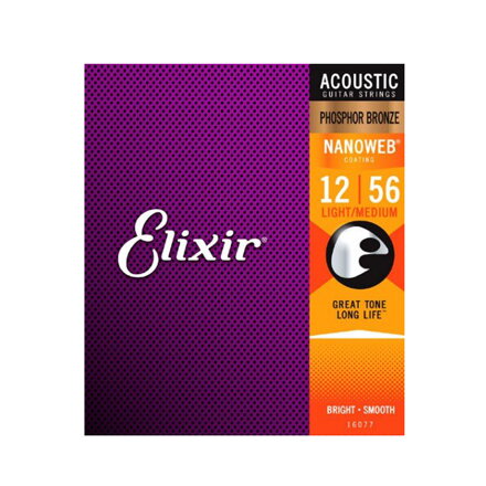Elixir 16077 Nanoweb Light-Medium 12/56