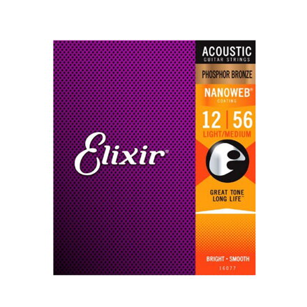 Elixir 16077 Nanoweb Light-Medium 12/56