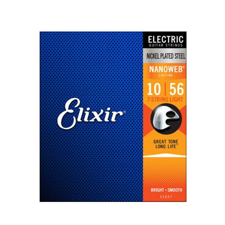 Elixir 12057 Nanoweb Light 10/56 7-string