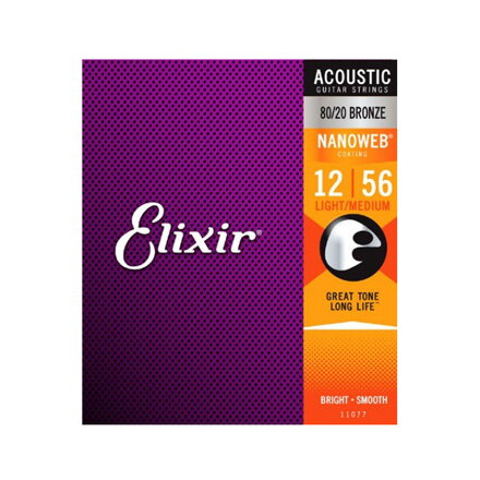 Elixir 11077 Nanoweb Light-Medium 12/56