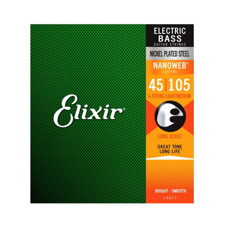 Elixir 14077 Bass NanoWeb Medium/Long Scale