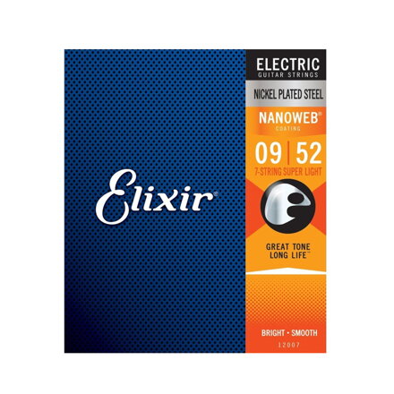 Elixir 12007 Nanoweb Super Light 9/52 7-strings