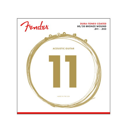 Fender 880CL 80/20 Dura-Tone Coated Acoustic Strings 11-52