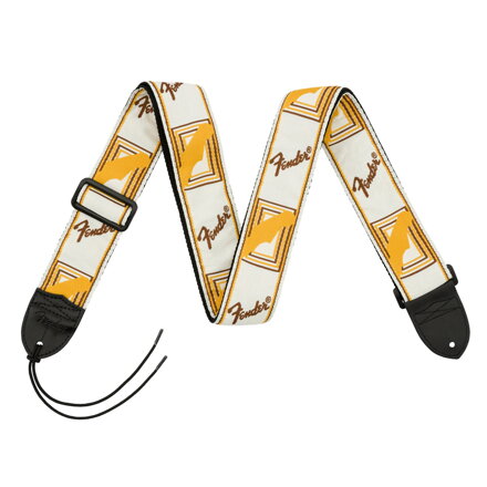 Fender® 2” Monogrammed Strap White/Brown/Yellow