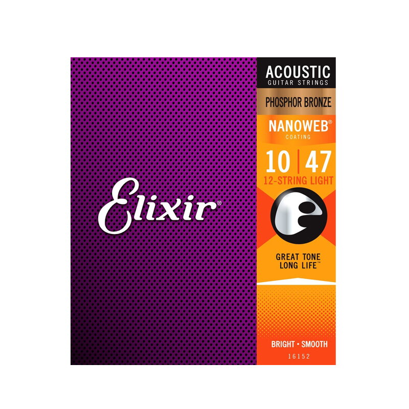 Elixir 16152 Nanoweb 12-string Light 10/47