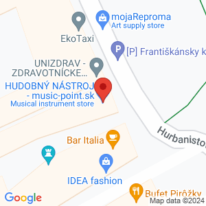 Google map: Františkánske námestie 4, Prešov